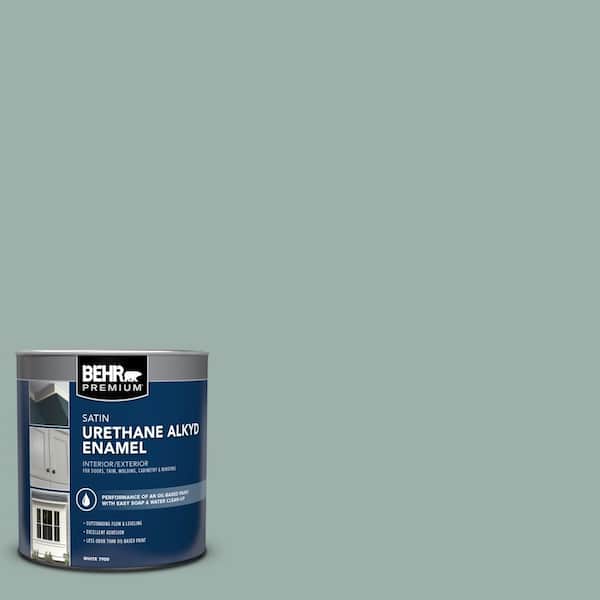 1 qt. #490F-4 Gray Morning Satin Enamel Urethane Alkyd Interior/Exterior Paint