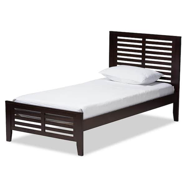 Baxton Studio Sedona Espresso Brown Twin Platform Bed 143 7872 HD