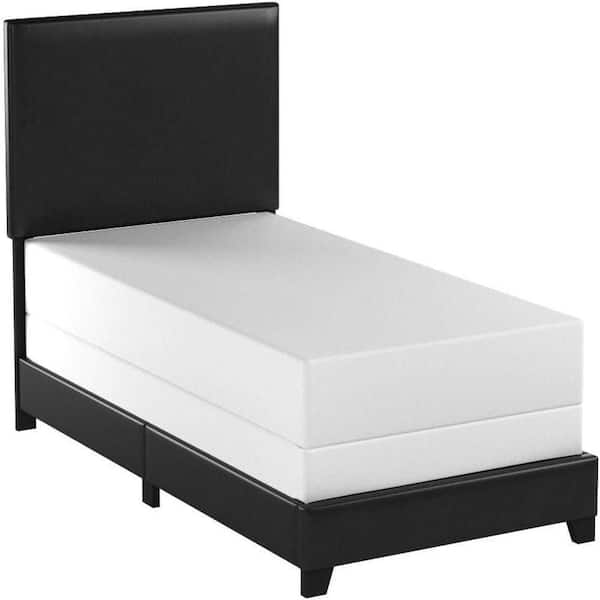Black Frame Twin Size Panel Bed