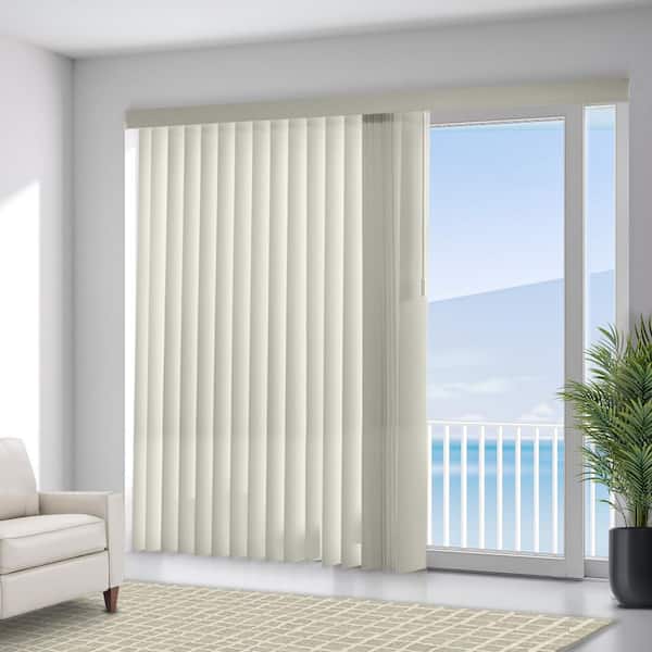 Textured Khaki 3.5 Vertical 78x84 Blind Cordless Mounted Frame Window Treatment 