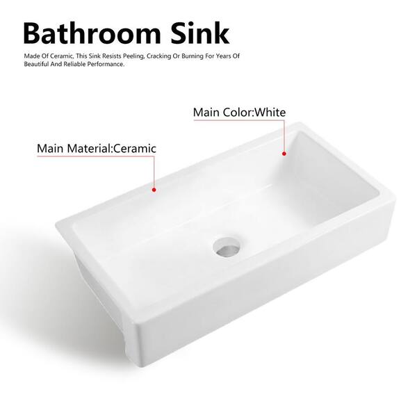 37 in. L x 19 in. W Farmhouse/Apron Front White Single Bowl