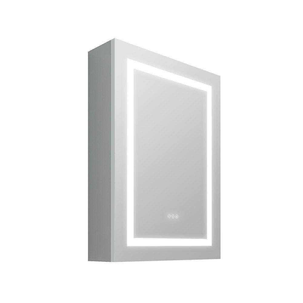 20 in. W x 28 in. H Rectangular Silver Dual Swing Surface Mount Wall