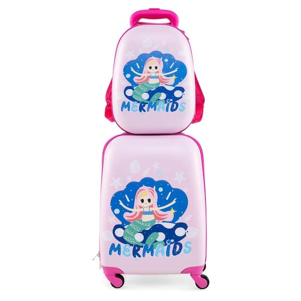 HONGGE 2-Piece Kids Carry-On Luggage Set with 16 in. Rolling Suitcase and 12 in. Backpack for Travel, Navy HONGGE 2-Piece Kids Carry-On Luggage Set with 16 in. Rolling Suitcase and 12 in. Backpack for Travel, Navy
