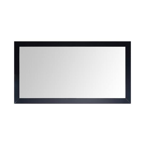 Tatahance 59 in. W x 32 in. H Rectangular Framed Wall Mounted Bathroom Vanity Mirror with 100% Solid Fir in Brown