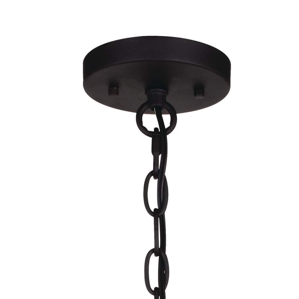 Taylor Textured Black and Ash Gray 24" Industrial Drum Pendant Light