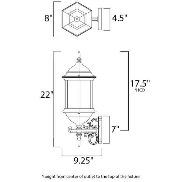 Builder Cast 1-Light Empire Bronze Outdoor Wall Lantern Sconce