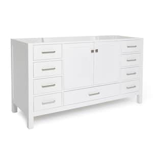 Cambridge 60 in. W x 21.5 in. D x 34.5 in. H Freestanding Bath Vanity Cabinet Only in White