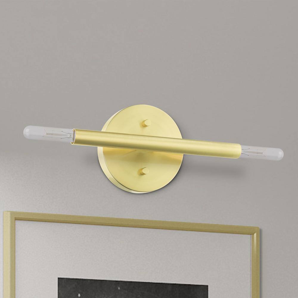Copenhagen Mid-Century Modern Brass and Bronze 2-Light Wall Sconce