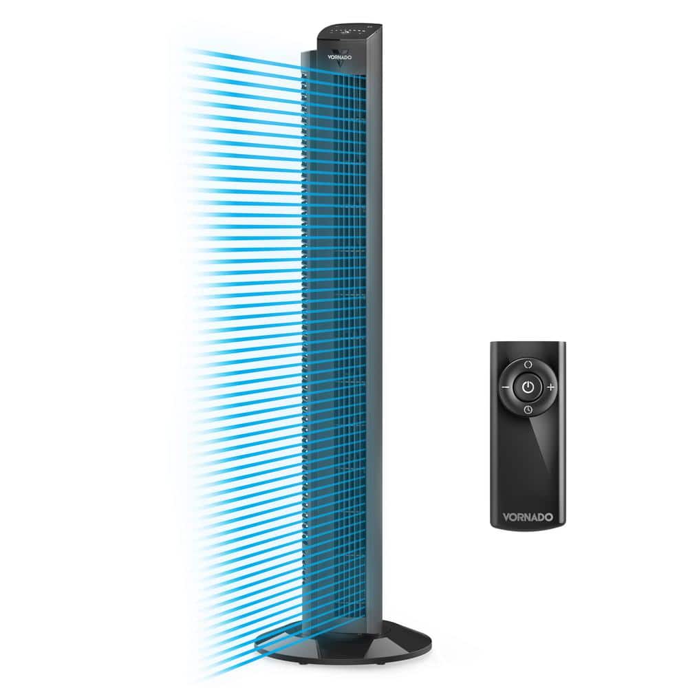 Vornado OZI42 42 in. 5-Speed Tower Fan in Black with Remote