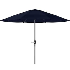 9 ft. Vented Canopy Outdoor Market Patio Umbrella in Navy