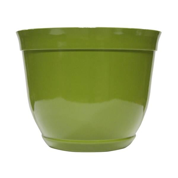 Alpine 10 in. Small Light Green Bowl Plastic Planter