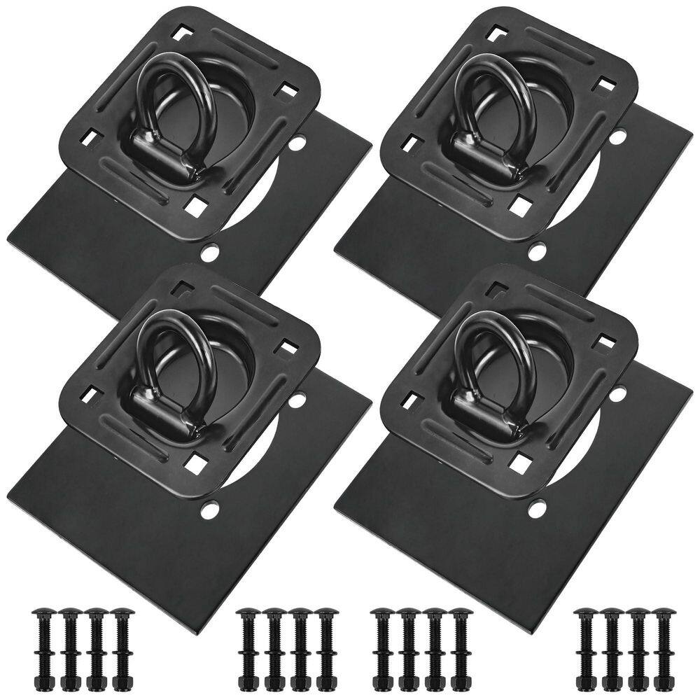4-Pack Heavy Duty Steel Recessed D Ring Tie Down Anchors with 6000 lbs Break Strength for Trailer Cargo Security price history on PriceWatchPro
