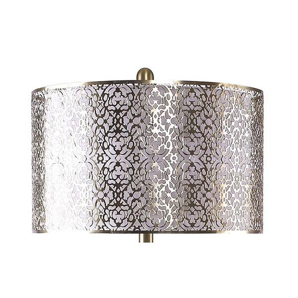 Grandview Gallery 63 In Gold Plated Floor Lamp With Fancy Patterned Shades Sf90043be Gold Plated Floor Lamp, Bling Lamp Shades The Range