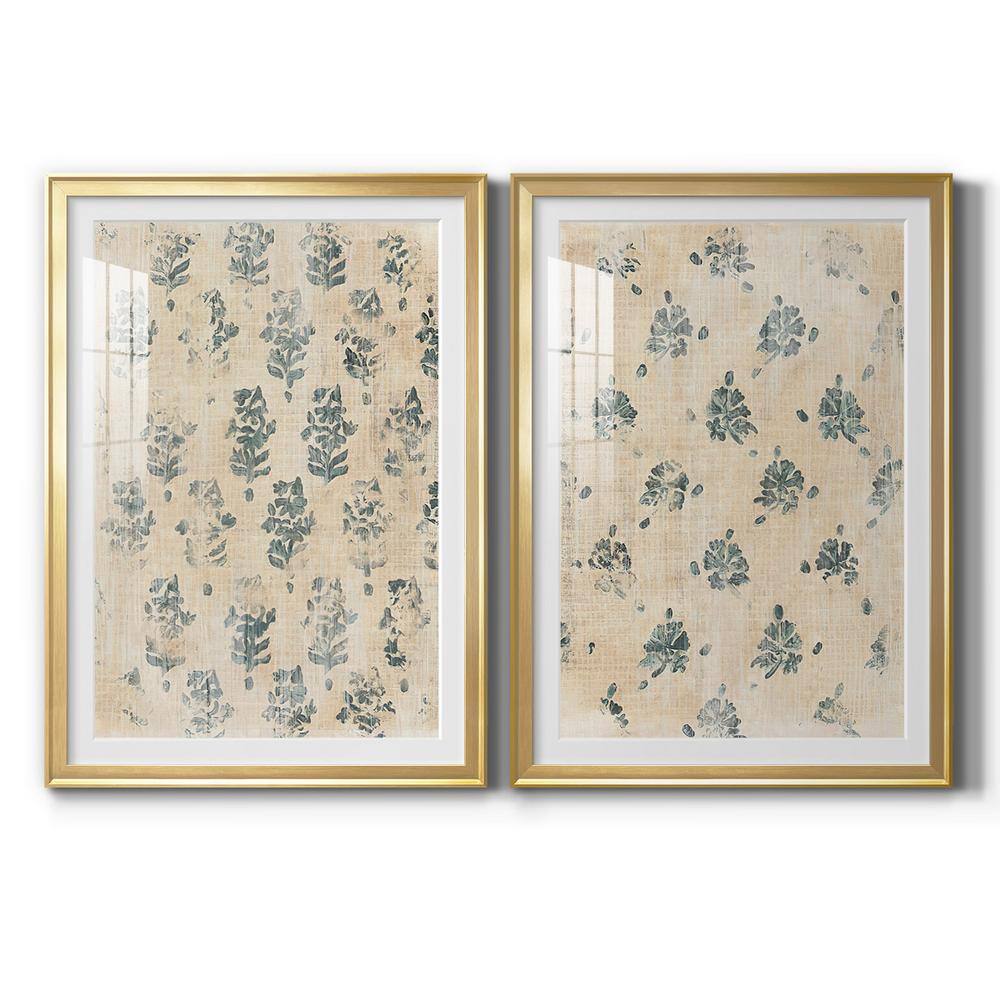 Vintage Blockprint I by Wexford Homes 2-Pieces Framed Abstract Paper Art Print 26.5 in. x 36.5 in. price history on PriceWatchPro