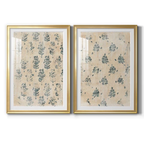 Wexford Home Vintage Blockprint I by Wexford Homes 2-Pieces Framed Abstract Paper Art Print 18.5 in. x 24.5 in.