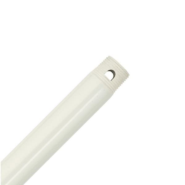 Casablanca Hang-Tru Perma Lock 12 in. Snow White Extension Downrod for 10 ft. ceilings