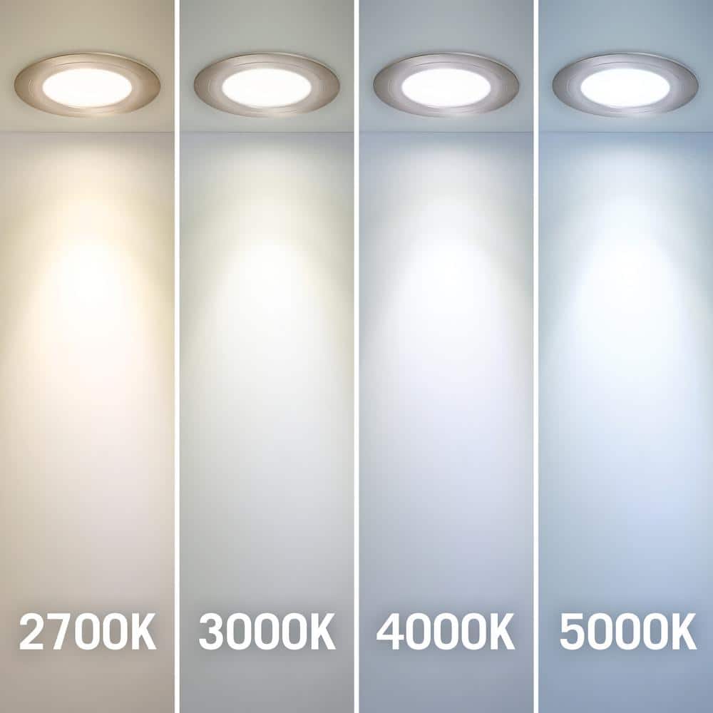 White Dimmable LED Under Cabinet Puck Light, 5000K