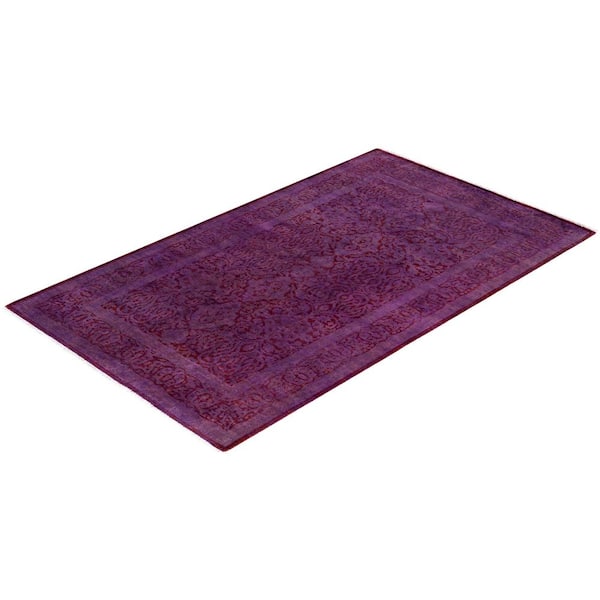 Fine Vibrance Pink 3 ft. x 5 ft. Solid Wool Indoor Area Rug