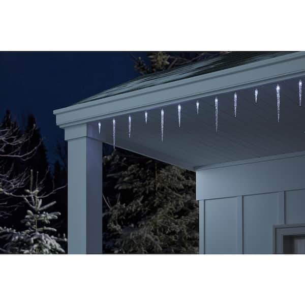 25 Count Cool White Twinkling LED Icicle Lights