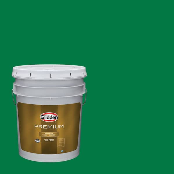 Glidden Premium 5 gal. PPG1226-7 Blarney Stone Satin Exterior Latex Paint