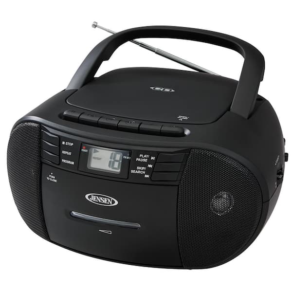 JENSEN CD-545 Portable Stereo CD Player with Cassette Recorder and AM/FM Radio