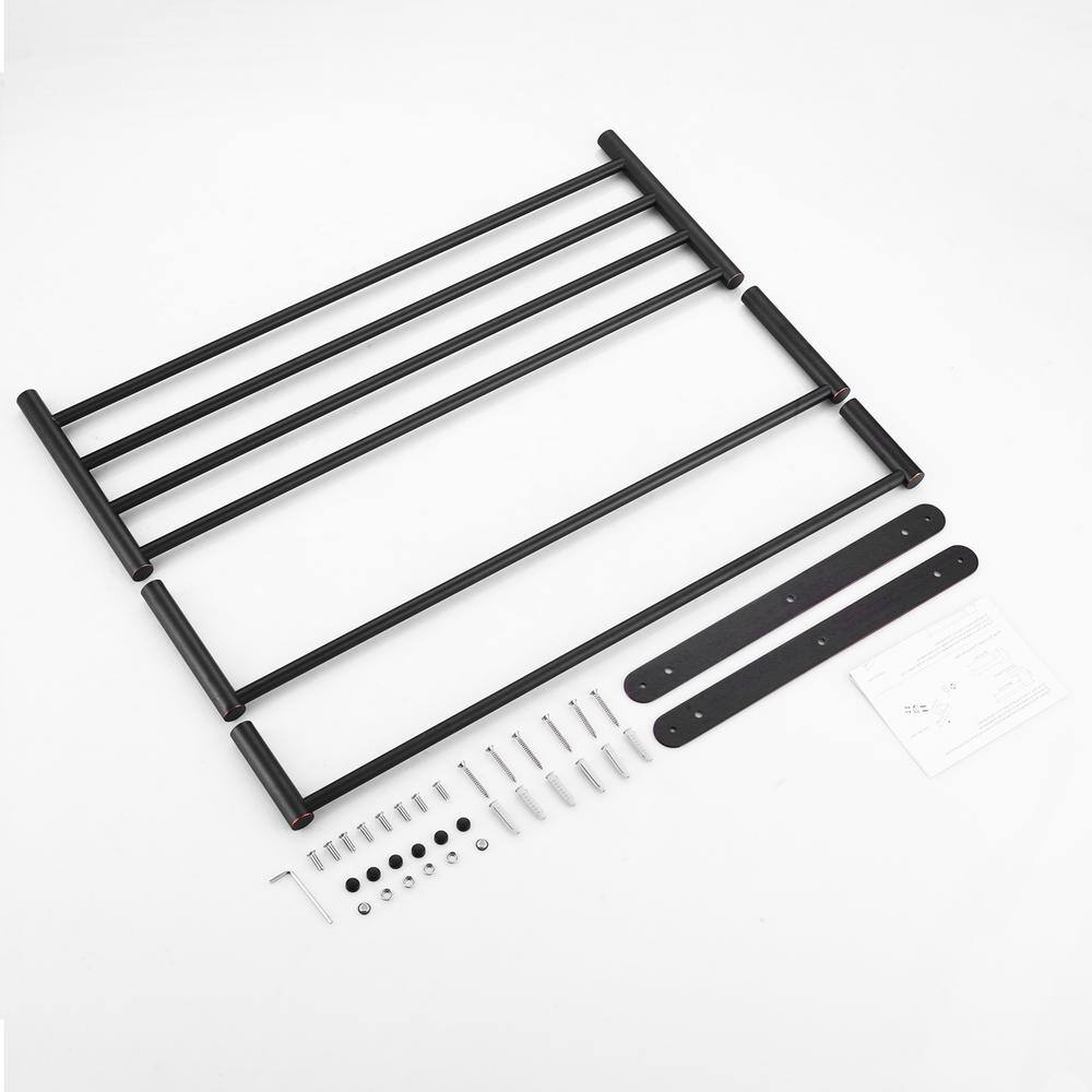 Aleasha 24-Inch Oil Rubbed Bronze Wall Mounted Triple Towel Rack