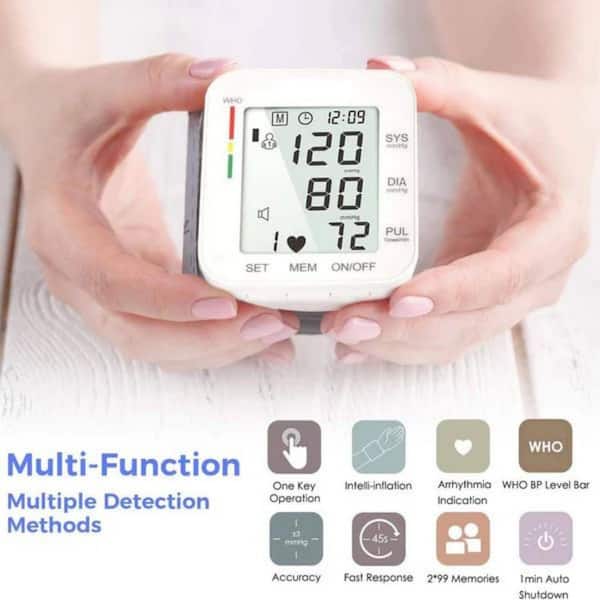 Wrist Blood Pressure Monitor Digital BP Cuff Machine for Home Use- with  Talking Function