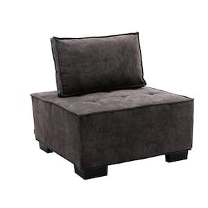 Gray Black Living Room Lazy Chair Ottoman