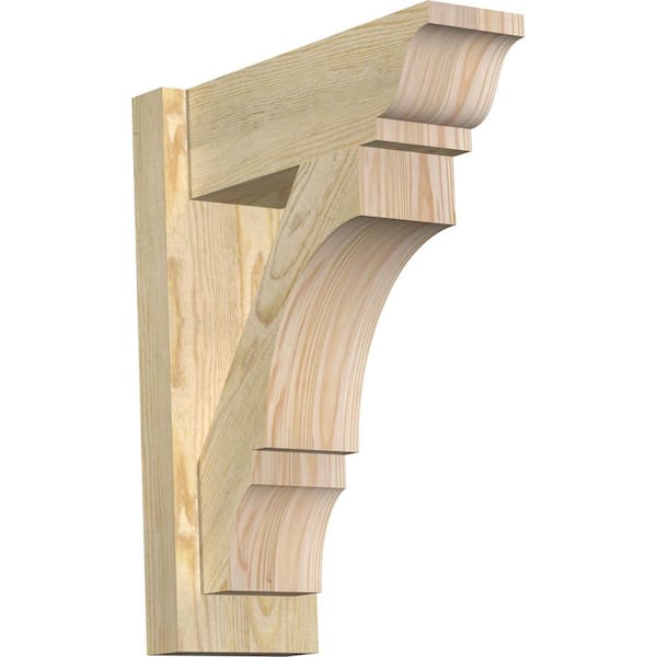 Ekena Millwork 6 in. x 20 in. x 16 in. Douglas Fir Balboa Traditional Rough Sawn Outlooker
