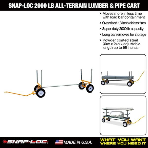 SNAP-LOC 2,000 Lb Capacity All-Terrain Wheel Lumber And, 53% OFF