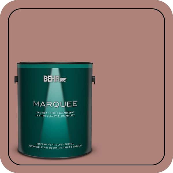 BEHR MARQUEE 1 gal. #S170-5 Smoke Bush Rose One-Coat Hide Semi-Gloss Enamel Interior Paint & Primer
