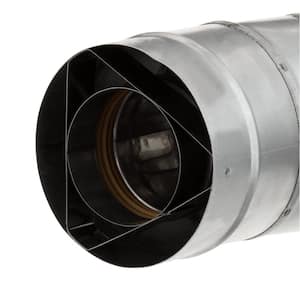 3 in. x 5 in. Stainless Steel Concentric Low Profile Termination Vent for Tankless Water Heaters