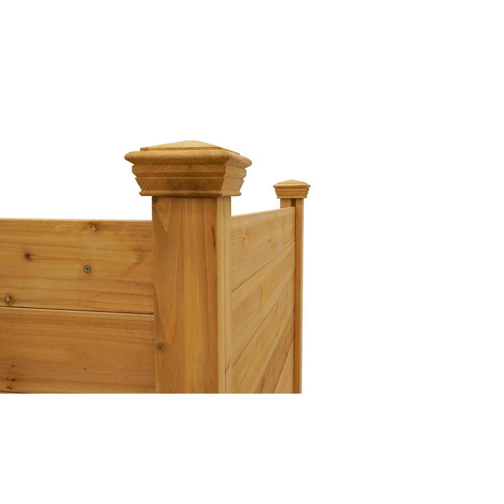 4ft H x 4ft W Cedar Wood Privacy Screen Kit
