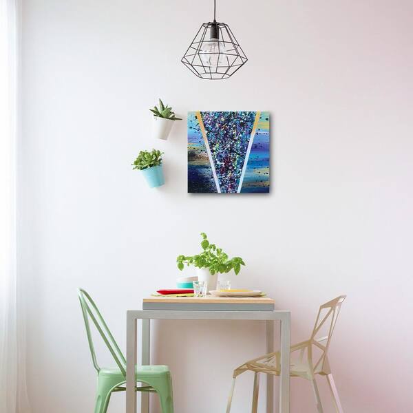 VENICE BEACH Collections Splatter Design by Sarah Wahl 1 Piece Unframed Canvas Drawing Print Abstract Print 14 in. x 14 in.