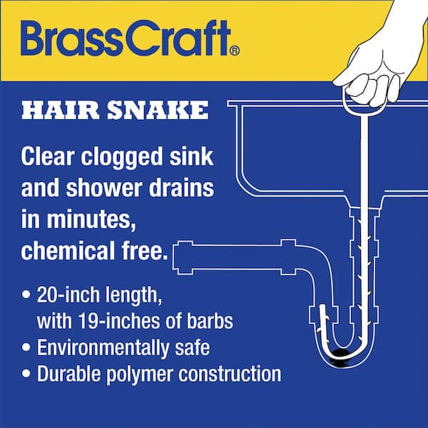 Zip-It Hair Clog Removal 25-inch Overall Length Drain Snake Cleaner  (3-Pack), Unclog Your Sink, Shower, & Tub In Seconds – Non-toxic, Made in  the USA