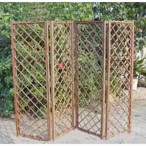 Willow 96 in. W x 72 in. H Screen Divider 4-Panels
