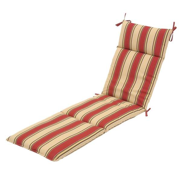 Hampton Bay Chadlark Stripe Outdoor Chaise Cushion