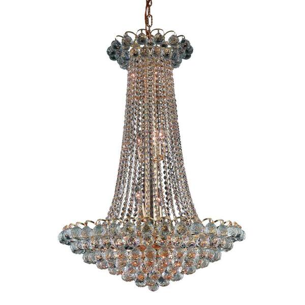 Elegant Lighting 15-Light Gold Chandelier with Clear Crystal