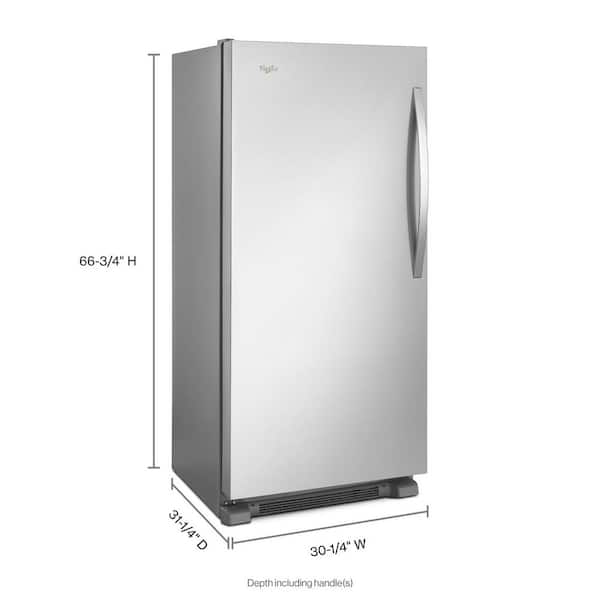 Whirlpool Upright Freezer (WSZ57L18DM) - Monochromatic Stainless Steel Whirlpool Upright Freezer (WSZ57L18DM) - Monochromatic Stainless Steel