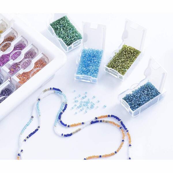 Small Parts Organizer Clear Bead Sorter Container Beads Beaded