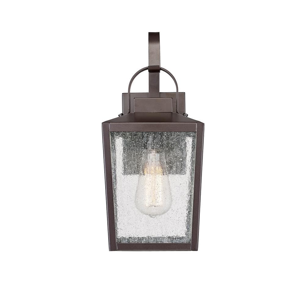 Devens 1-Light 8 in. Powder Coated Bronze Outdoor with Clear Seeded Glass price history on PriceWatchPro