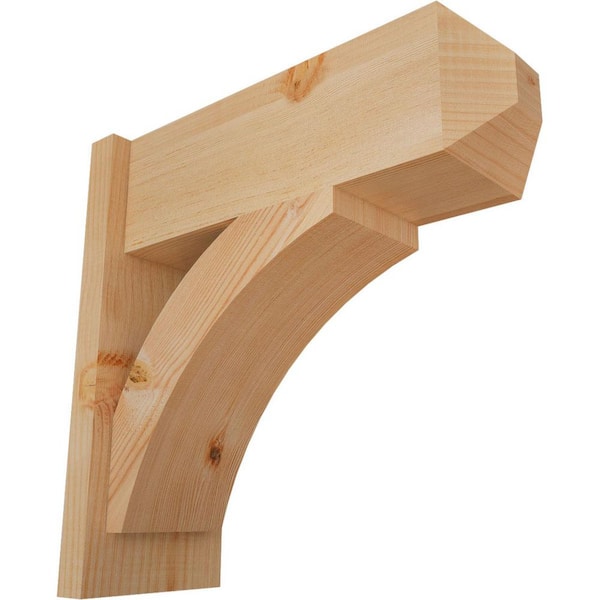 Ekena Millwork 8 in. x 20 in. x 20 in. Douglas Fir Thorton Craftsman Smooth Outlooker