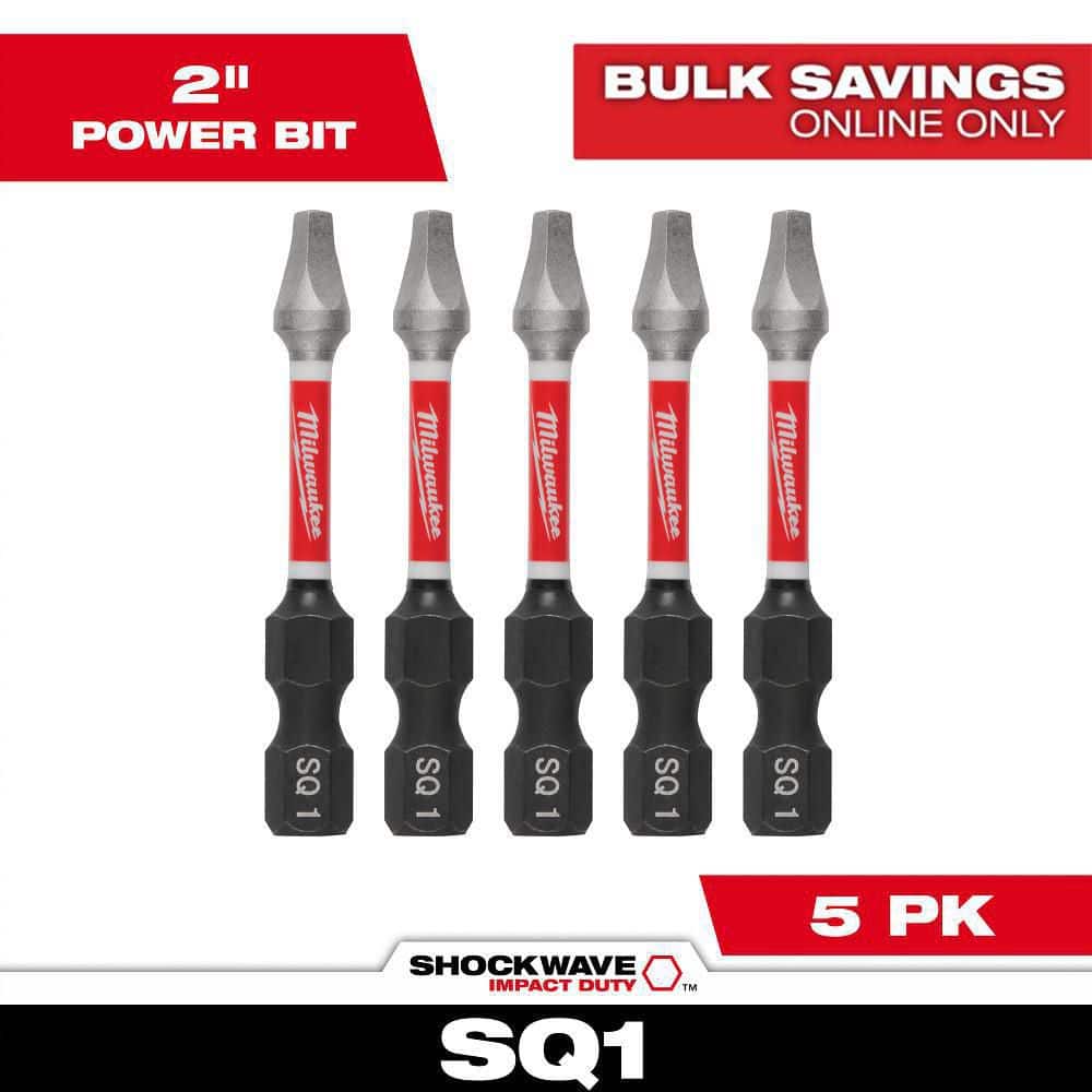 SHOCKWAVE Impact Duty 2 in. Square #1 Alloy Steel Screw Driver Bit (5-Pack) price history on PriceWatchPro