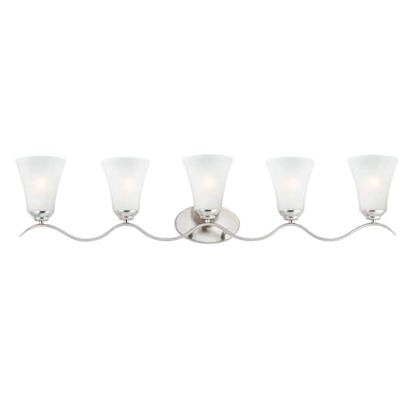 Maxim Lighting Vital 41 in. 5-Light Satin Nickel Bath Vanity Light