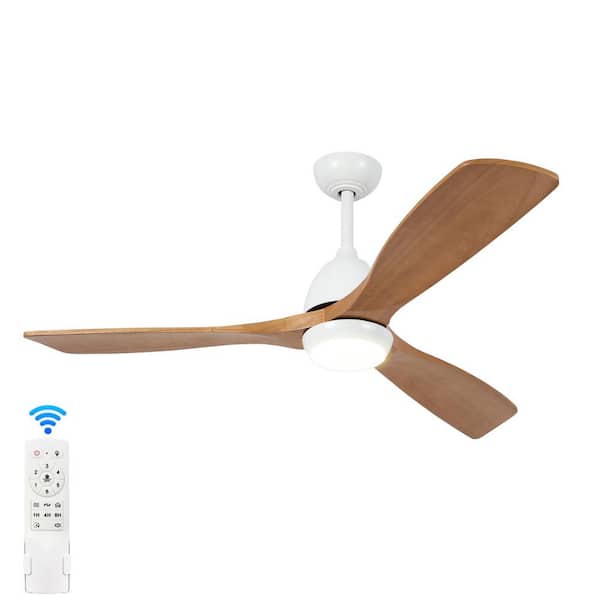 52 in. Indoor White Ceiling Fan with Light Remote Control, Quiet DC Motor 3-Blade Ceiling Fans 6-Speed Levels