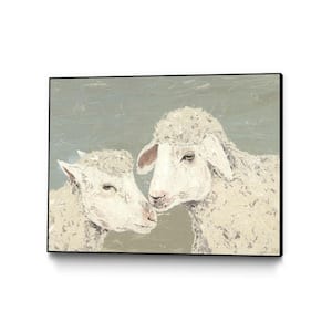 24 in. x 36 in. "Sweet Lambs II" by Jade Reynolds Framed Wall Art