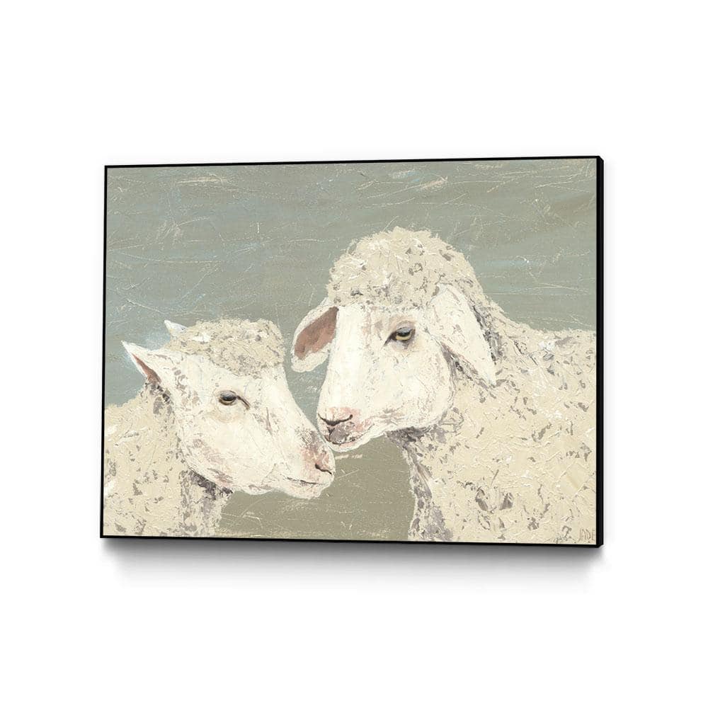 30 in. x 40 in. Sweet Lambs II by Jade Reynolds Framed Wall Art