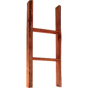 15 in. x 36 in. x 3 1/2 in. Barnwood Decor Collection Salvage Red Vintage Farmhouse 2-Rung Ladder