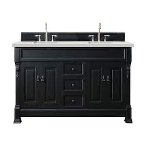 Brookfield 72.0 in. W x 23.5 in. D x 34.3 in. H Bathroom Vanity in Antique Black with Lime Delight Silestone Quartz Top