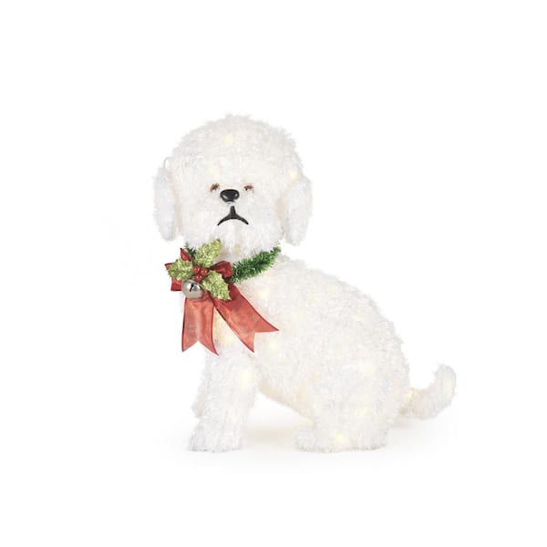 Home Accents Holiday 2 ft LED Pre-Lit Fluffy Dog